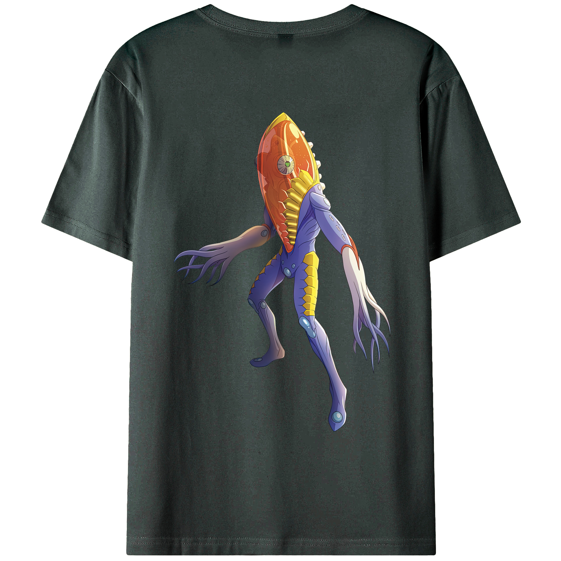 （画像用） ウルトラマン Ultraman 綿100％ メンズ半袖Tシャツ（バックプリント） 通気性